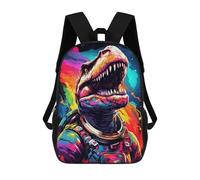 Sac À Dos Imprimé En 3D Pour Enfants Space Dinosaur Astronaut Art Print -7, Sac À Dos Tendance Pour L'école, Les Voyages Et Les Loisirs 17inch, Grand Sac À Dos De Jour Pour Garçons Et Filles