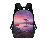 Sac À Dos Imprimé En 3D Pour Enfants Twilight Serenity Lone Tree Reflection, Sac À Dos Tendance Pour L'école, Les Voyages Et Les Loisirs 17inch, Grand Sac À Dos De Jour Pour Garçons Et Filles