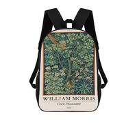 Sac À Dos Imprimé En 3D Pour Enfants William Morris Pheasant Vintage, Sac À Dos Tendance Pour L'école, Les Voyages Et Les Loisirs 17inch, Grand Sac À Dos De Jour Pour Garçons Et Filles
