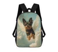 Sac À Dos Imprimé En 3D Pour Enfants Yorkshire Terrier Angel Pet Memorial Tribute Angel Dog Sac À Dos Scolaire Grande Capacité Pour Les Voyages, Idéal Pour Les Garçons Du Primaire Et Du Collège 17in