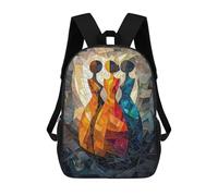 Sac À Dos Imprimé En 3D The Three Graces Stained Glass Mosaic Artwork Sacs D'école Pour Enfants, Sacs À Livres, Sac À Dos De Voyage Léger, Sac D'école Pour Garçons Et Filles, Élèves Du Collège 17inch