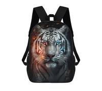 Sac À Dos Imprimé En 3D Two-faced Tiger Unique Wildlife Artwork Sacs D'école Pour Enfants, Sacs À Livres, Sac À Dos De Voyage Léger, Sac D'école Pour Garçons Et Filles, Élèves Du Collège 17inch