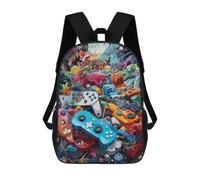 Sac À Dos Imprimé En 3D Video Game Controllers A Visual Symphony Sacs D'école Pour Enfants, Sacs À Dos Grande Capacité Pour Les Voyages, Sacs À Livres Tendance, Sac À Dos Garçon Fille 17inch