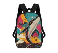 Sac À Dos Imprimé En 3D Whale in Space Majestic Whale Pop Art Vibrant And Dynamic Whale Design Sacs D'école Pour Enfants, Sacs À Dos Grande Capacité Pour Les Voyages, Sacs À Livres Tendance, Sac À D