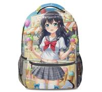 Sac à dos imprimé festival de crème glacée, sac d'école, sac à dos de culture japonaise, sac à dos de voyage pour adolescent, Couleur 2, L