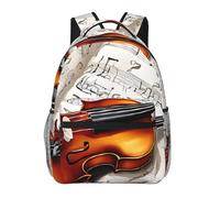 Sac à dos imprimé papillon et violoncelle pour enfants, filles, cartable avec bandoulière réglable, sac à dos décontracté pour ordinateur portable, Noir , Taille unique