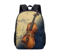 Sac à dos imprimé partitions de violon 43,2 cm vintage instrument classique sac d'école rétro orchestre partitions sac à livres pour adolescents et enfants, 04, L, Minimaliste