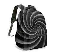 Sac à dos imprimé tourbillon violet bleu dégradé 40,6 cm art abstrait sac d'école pour enfants, adolescents, hommes et femmes, 07, L, Décontracté