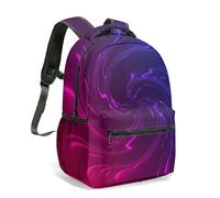 Sac à dos imprimé tourbillon violet bleu dégradé 40,6 cm art abstrait sac d'école pour enfants, adolescents, hommes et femmes, 03, L, Décontracté
