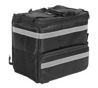 Sac à Dos isolé de Livraison de Pizza, Sac Extensible Confortable pour Les Courses à Emporter, Le Camping, Tissu Oxford 1680D Noir