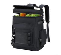 Sac à dos isotherme compact de 30 l pour un rangement efficace et une portabilité pendant le camping, le pique-nique, la plage et les randonnées (noir)