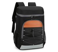 Sac à dos isotherme étanche, sac à lunch for hommes et femmes isolés, glacières souples isolées anti-fuite - sac isotherme for le camping, la plage, le déjeuner, les voyages, le pique-nique(nègre)