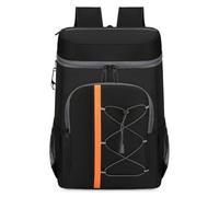 Sac à dos isotherme, glacière souple isolée anti-fuite, sac à déjeuner étanche for homme et femme - Sac à dos avec compartiment isotherme for le camping, la plage, le déjeuner, le pique-nique(nègre)