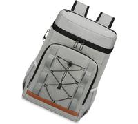 Sac à dos isotherme pour pique-nique en plein air - imperméable, grand volume, en gris clair avec,(20 pièces minimum depour la personnalisation du logo)
