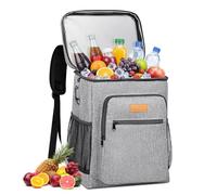 Sac à Dos Isotherme Repas de 24 L Sac à Dos de Pique-Nique Étanche et Souple avec Multiples Poches et Un Décapsuleur Sac à Dos Glacière Portable pour Famille Repas Camping Plage Travail et Extérieur