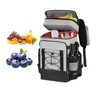 Sac à dos isotherme | Sac à dos isotherme | Sac à dos à glace portable de grande capacité | Boîte à glace fourre-tout étanche pour camping, pêche, plage, pique-nique, travail, randonnée, voyage, école