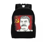 Sac à dos Joseph Staline, chef de l'Union soviétique, cartable pour étudiant, compatible avec ordinateur portable de 15 pouces, CCCP, drapeau communiste de l'URSS Noir