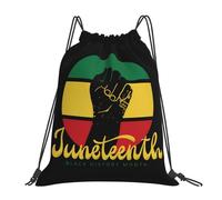Sac À Dos Juneteenth African American Freedom Black History June 19 Gym Sack Colourful Sacs À Cordon Résistant Sac De Sport pour Voyage École Camping 36X42CM