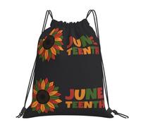 Sac À Dos Juneteenth African American Freedom Black History June 19 Gym Sack Réglable Sacs À Cordon Colourful Sac De Sport pour Voyage Camping École 36X42CM