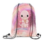 Sac À Dos Kawaii Axolotl Cute Rainbow Animal Pink Cartoon Salamander Sac De Sport Réglable Gym Sack Colourful Sacs À Cordon pour Voyage Camping Swimming 36X42CM