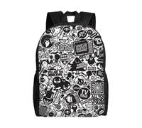 Sac à dos Keith Haring pour adolescent, cartable en toile, sac à dos pour ordinateur portable, unisexe - HXN1822 Noir