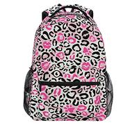 Sac À Dos Kissing Lips Leopard Sac A Dos Scolaire Loisir Rucksack Unisexe Cartables pour Étudiant Randonnée Voyage 29X40CM