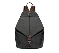 Sac a dos Kono - EB2044 BK - Sac a Dos pour Femme Sac D'ecole Sac a Main Toile Vintage Sacs Portes epaule (Noir)