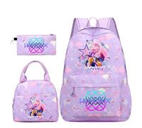 Sac à dos KPop Demon Hunters, sac d'école, sac à main, trousse à crayons, ensemble de trois pièces, sacs à dos imprimés de dessins animés Hot Rumi Mira Zoey Derpy 13