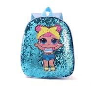 Sac à dos L.O.L pour enfants - Bleu - Poupée Surprise - Paillettes en PU