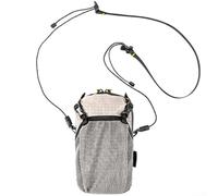 Sac à dos léger avec bandoulière pliable et compartiment de protection pour téléphone, en nylon imperméable et résistant à l'usure pour sports de plein air et activités urbaines (gris)