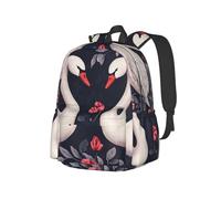 Sac à dos léger avec deux fleurs de carthame symétriques pour voyage, randonnée, trajets quotidiens d'affaires, sac à dos pour ordinateur portable rose pour homme et femme