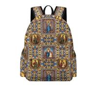Sac à dos léger avec images de saints catholiques pour hommes et femmes, antivol