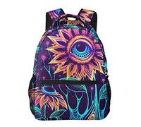 Sac à dos léger College Middle High School Trippy Eyes Flower pour hommes femmes adolescents, sac à dos de voyage antivol pour ordinateur portable pour voyage randonnée pique-nique