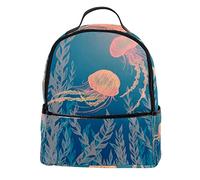 Sac à dos léger méduse dans un peu profond sous l'eau pour l'université, les voyages, l'école, le sac à dos décontracté pour homme et femme, multicolore, Taille Unique