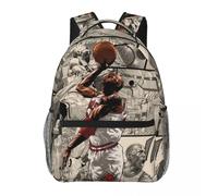 Sac à dos léger Michael Jordan, nouveau modèle tendance, imprime, 43 cm Noir
