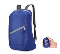 Sac à dos léger pliable pour l'école, les trajets quotidiens, le bureau, le travail, les voyages, la randonnée, le camping, rangement compact de moins de 20 l (bleu roi)