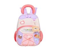 Sac à dos léger pour de dessin animé - Blocs de couleur préscolaire de 12,6" avec boucle sécurisée | Sac à dos de voyage et d'école confortable pour garçons et filles de 3 à 6 ans | Idéal pour
