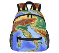 Sac à dos léger pour enfants de 3 à 8 ans Motif lama alpaga pastel avec couleurs, Multicolore 10., 25.4x10x30 CM/10x4x12 in
