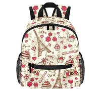 Sac à dos léger pour enfants de 3 à 8 ans Motif lama alpaga pastel avec couleurs, Multicolore 11., 25.4x10x30 CM/10x4x12 in