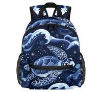 Sac à dos léger pour enfants de 3 à 8 ans, motif mer, ancres, vagues, éclaboussures, Multicolore 3., 25.4x10x30 CM/10x4x12 in