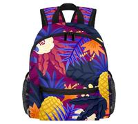 Sac à dos léger pour enfants de 3 à 8 ans Motif petit ours romantique, multicolore 2, 25.4x10x30 CM/10x4x12 in