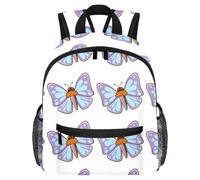 Sac à dos léger pour enfants de 3 à 8 ans Motif requins bleus, Multicolore 14., 25.4x10x30 CM/10x4x12 in
