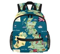 Sac à dos léger pour enfants de 3 à 8 ans Motif requins bleus, Multicolore 9., 25.4x10x30 CM/10x4x12 in