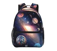 Sac à dos léger pour l'école, les voyages, l'école, la plage, les coquillages et les étoiles de mer Bleu, Univers Galaxie Espace extérieur, One Size, Sacs à dos de voyage