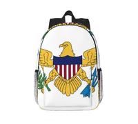 Sac à dos léger pour ordinateur portable Motif drapeau des îles Vierges américaines 38,1 cm
