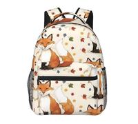 Sac à dos léger pour randonnée, affaires, marche, cyclisme - Sac à main multifonction antivol de grande capacité, sac d'ordinateur professionnel Autumn Fox Art