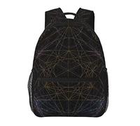 Sac à dos léger pour voyage de sport, course à pied, grande capacité, sac à dos antivol, magie, fumée, géométrie sacrée, art, voyage et sport
