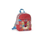 Sac à dos - LILLIPUTIENS - Jack le Lion - Rouge - Enfant (Maternelle) - Bretelles ajustables