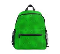 Sac à dos lisse vert dégradé avec étiquette nominative, sac à dos pour enfants d'âge préscolaire pour filles,
