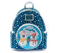 Sac à dos - Loungefly - Snowman Mickey & Minnie - Cuir PU - 23x27x11 cm - Mixte